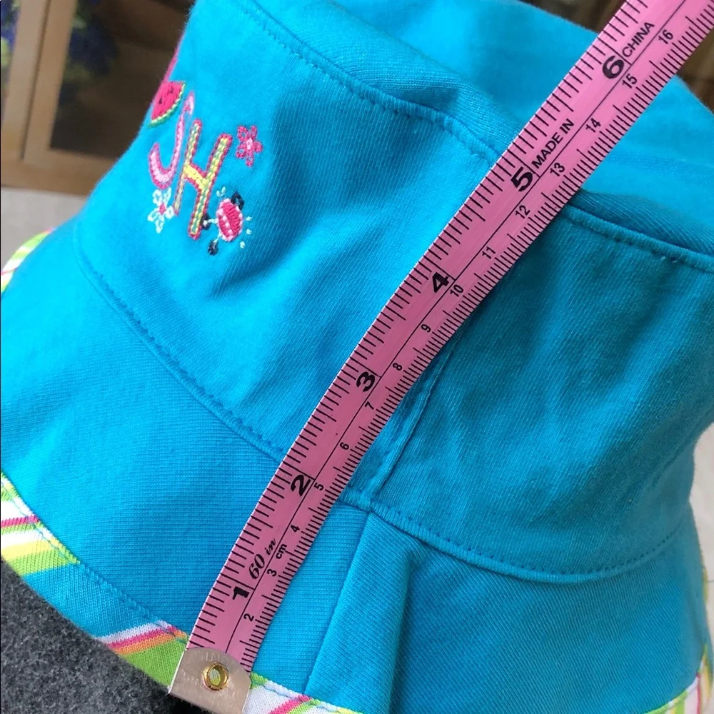 Oshkosh B'Gosh Kid’s 100% Cotton Reversible Bucket Sun Hat Embroidered Size 4-6X